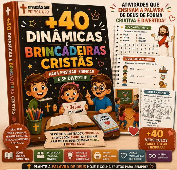Bônus #3 : +40 Dinâmicas e Brincadeiras Cristãs