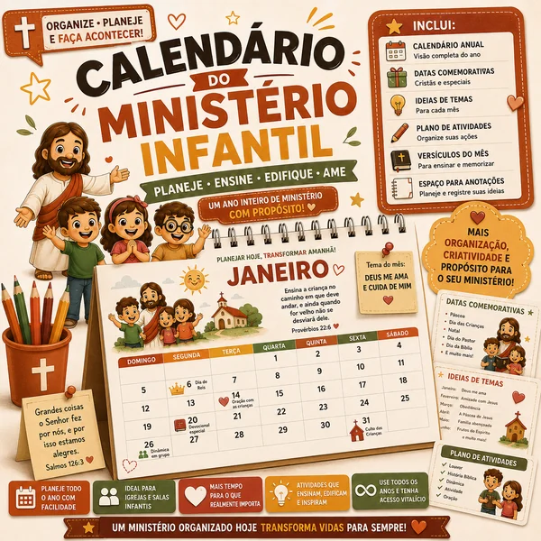 Bônus #1 : Calendário do Ministério Infantil
